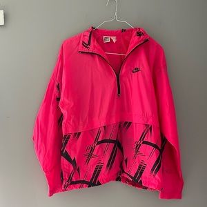Vintage Nike Hot Pink & Black Windbreaker Size M